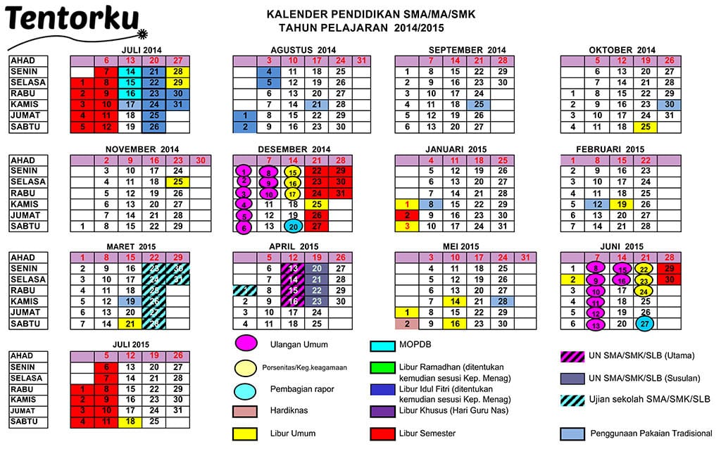 Kalender Pendidikan SMA