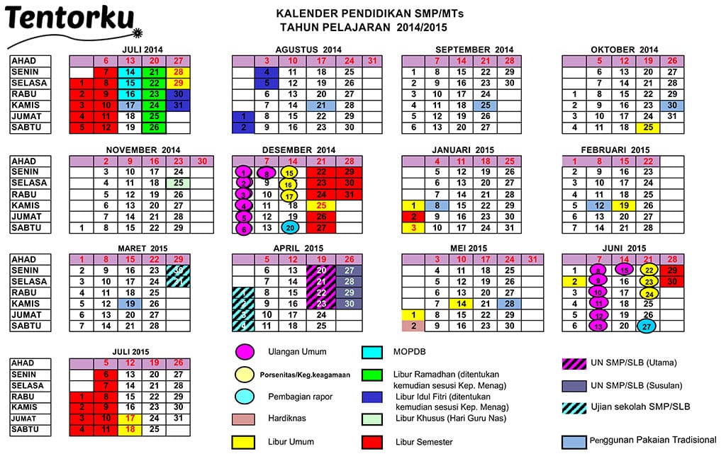 Kalender Pendidikan SMP